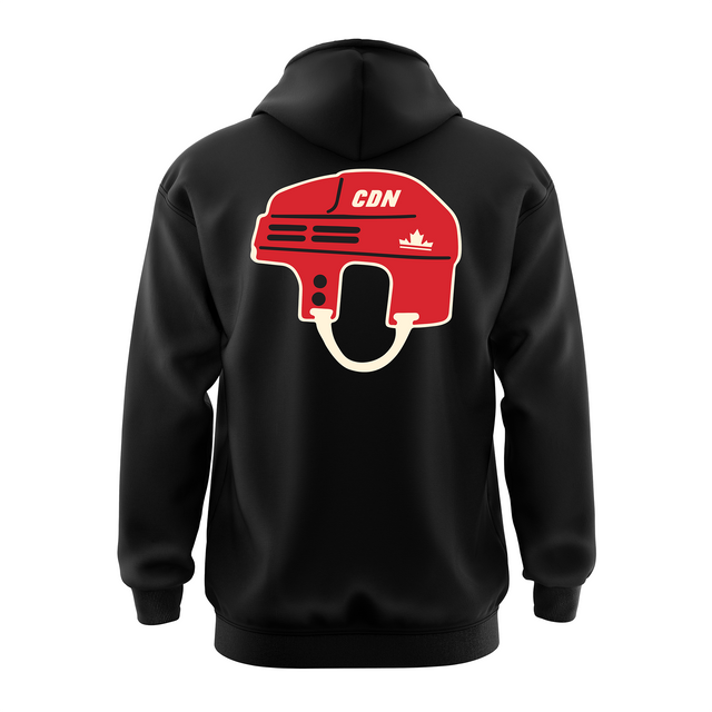 Hockey Helmet Black Unisex Hoodie