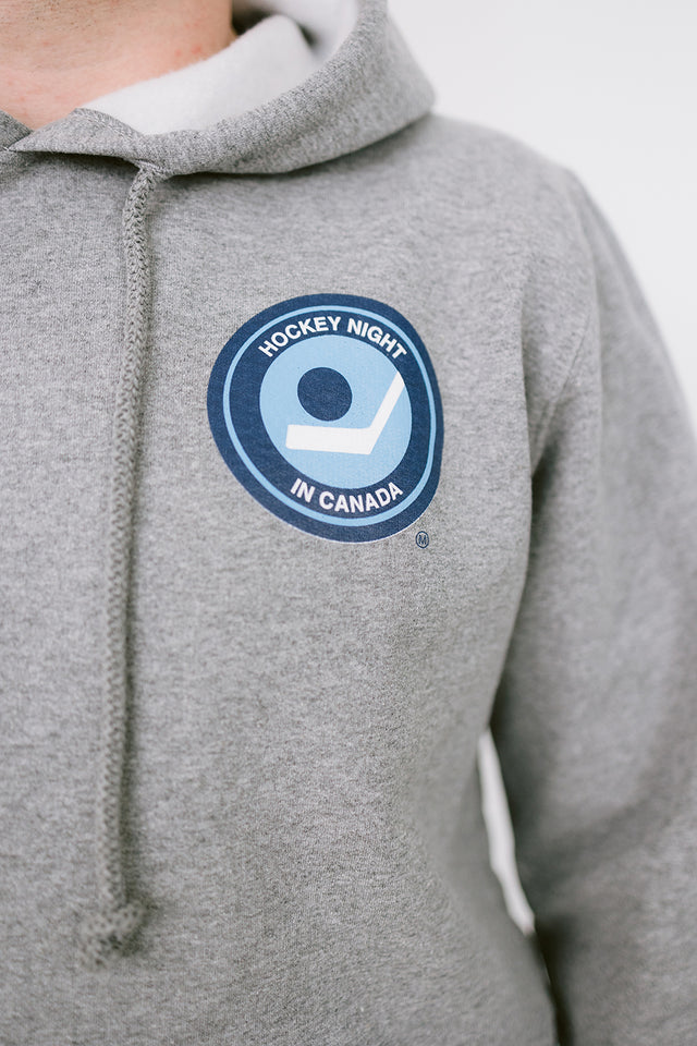 Unisex Retro Hockey Night in Canada Athletic Grey Cotton Hoodie