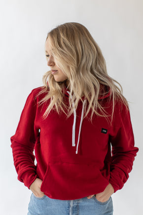 Unisex Red Bamboo Patch Hoodie