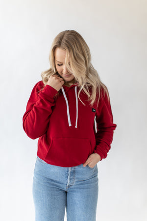 Unisex Red Bamboo Patch Hoodie