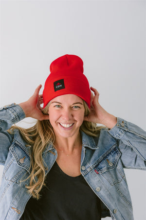 CDN Crown Cuffed Red Tuque