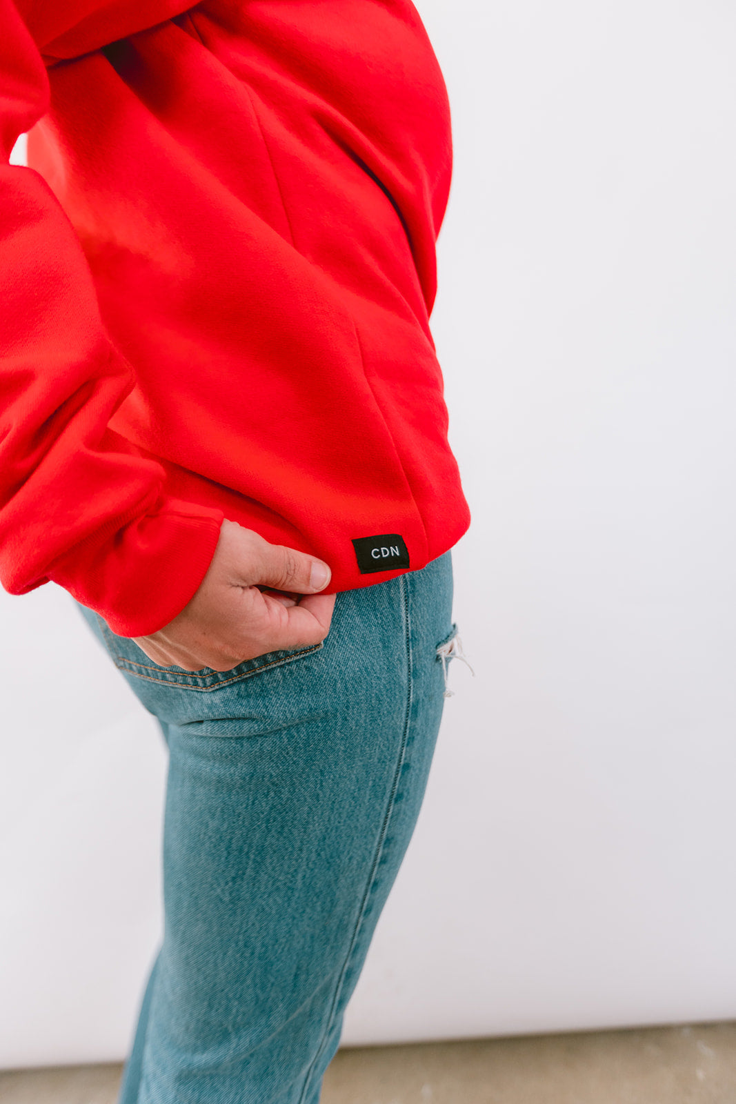 Unisex Red Character Cotton Crewneck