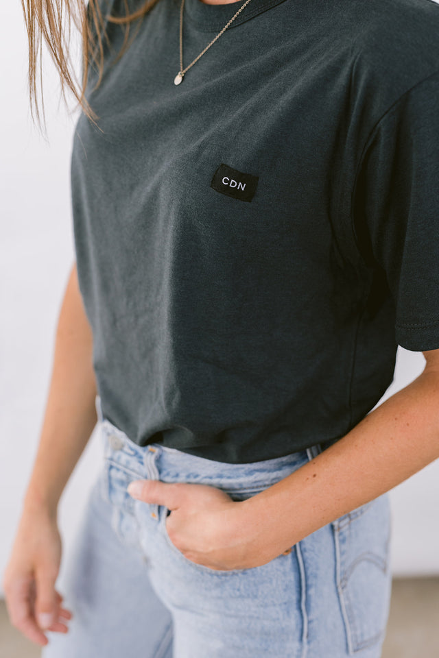 Unisex Charcoal Bamboo Patch Tee