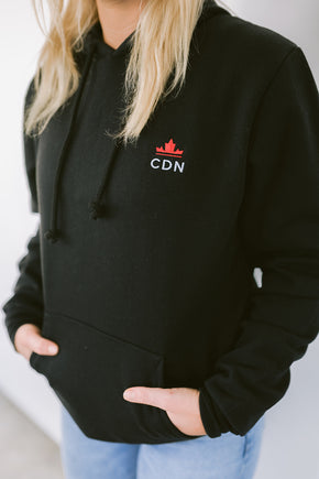 Unisex Black Cotton Crown Hoodie