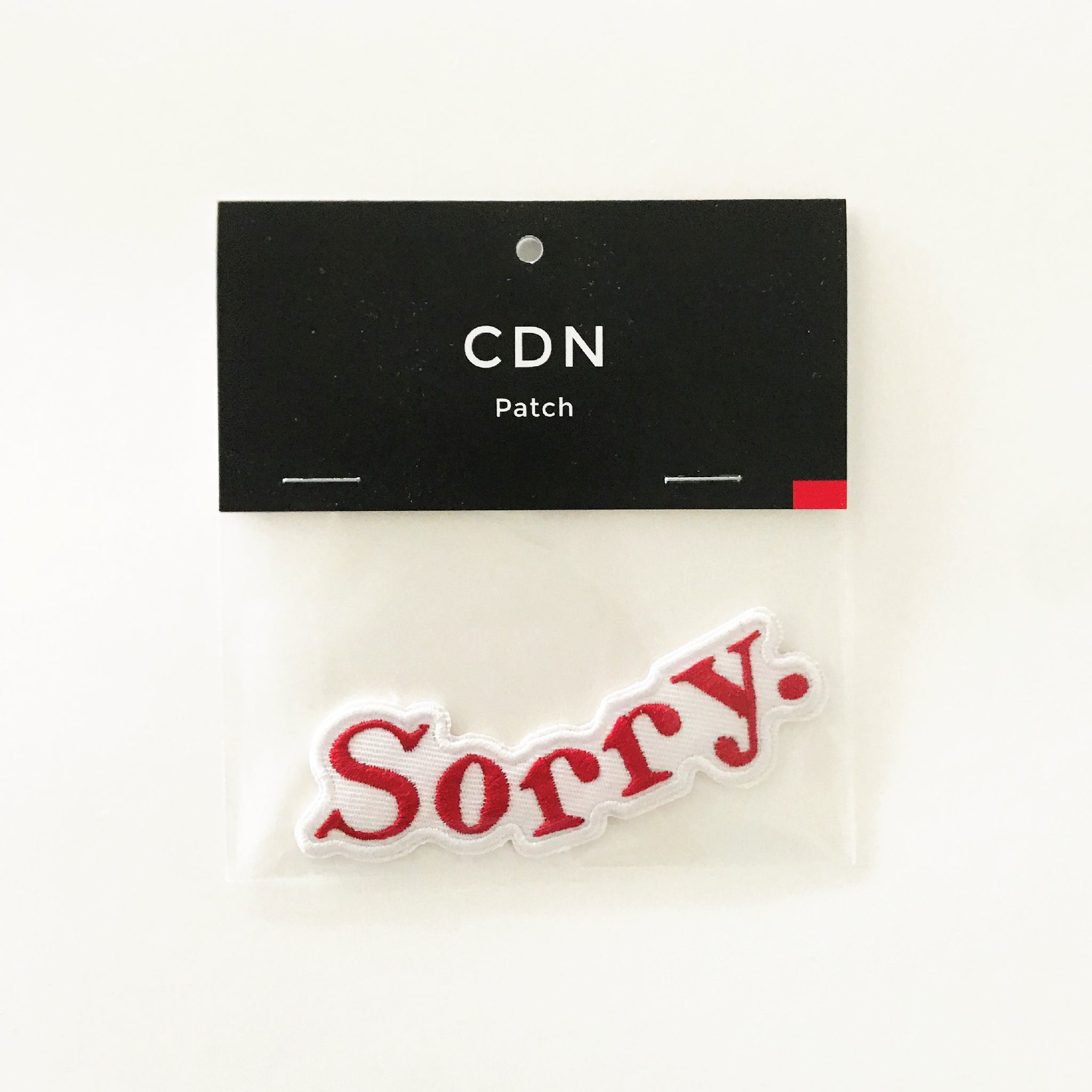 Sorry Embroidered Patch